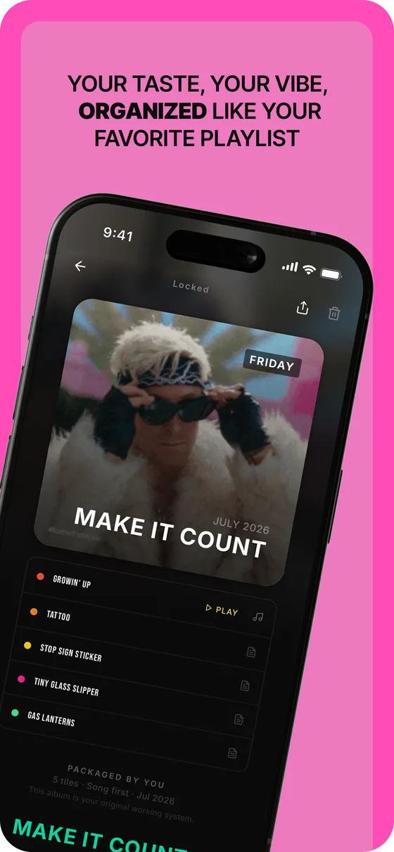 HYBRED App Store screenshot: an album