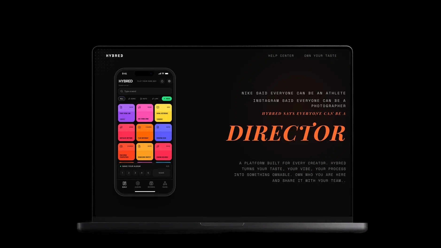 HYBRED: A Next Generation Digital Platform for Creators to Own Their Creative Process