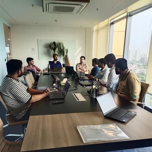 The early MoonDive team in a project meeting